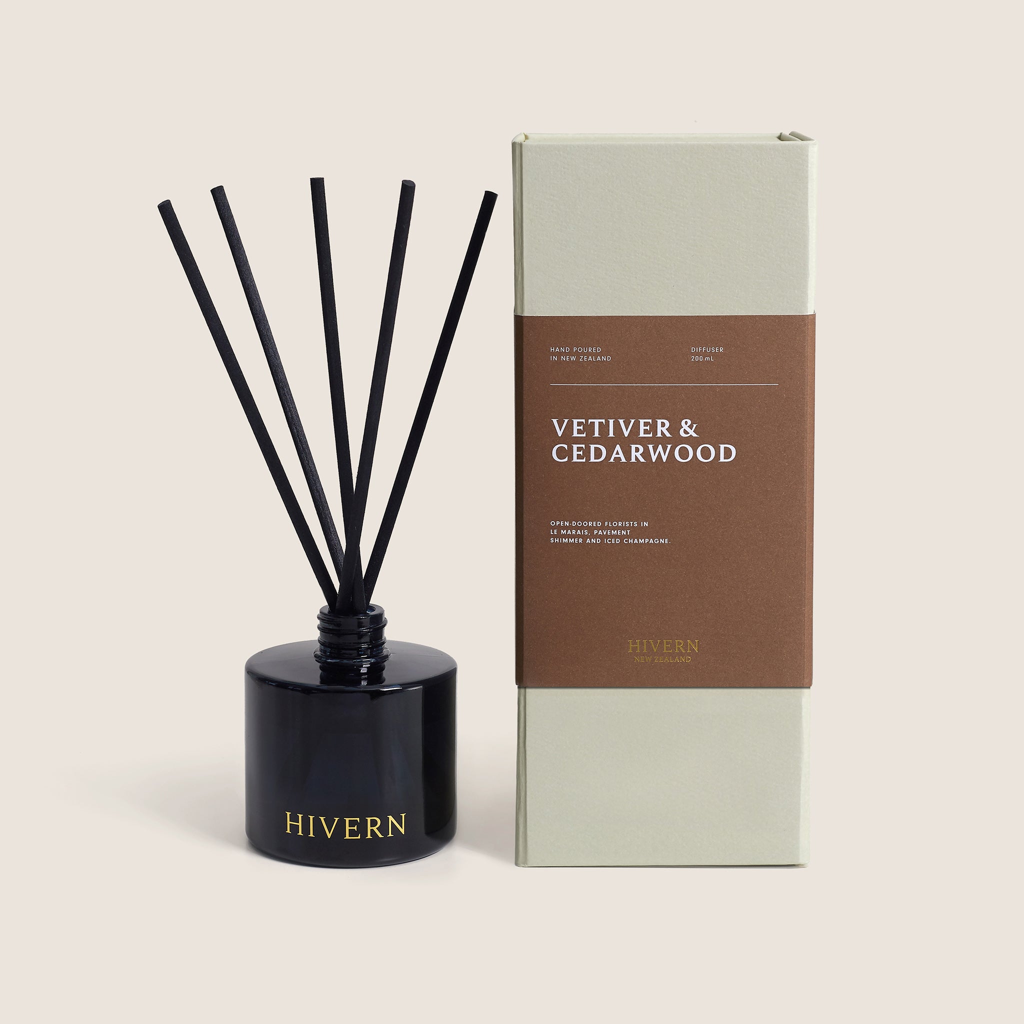 Vetiver & Cedarwood Diffuser — Luxury Reed Diffuser by Hivern